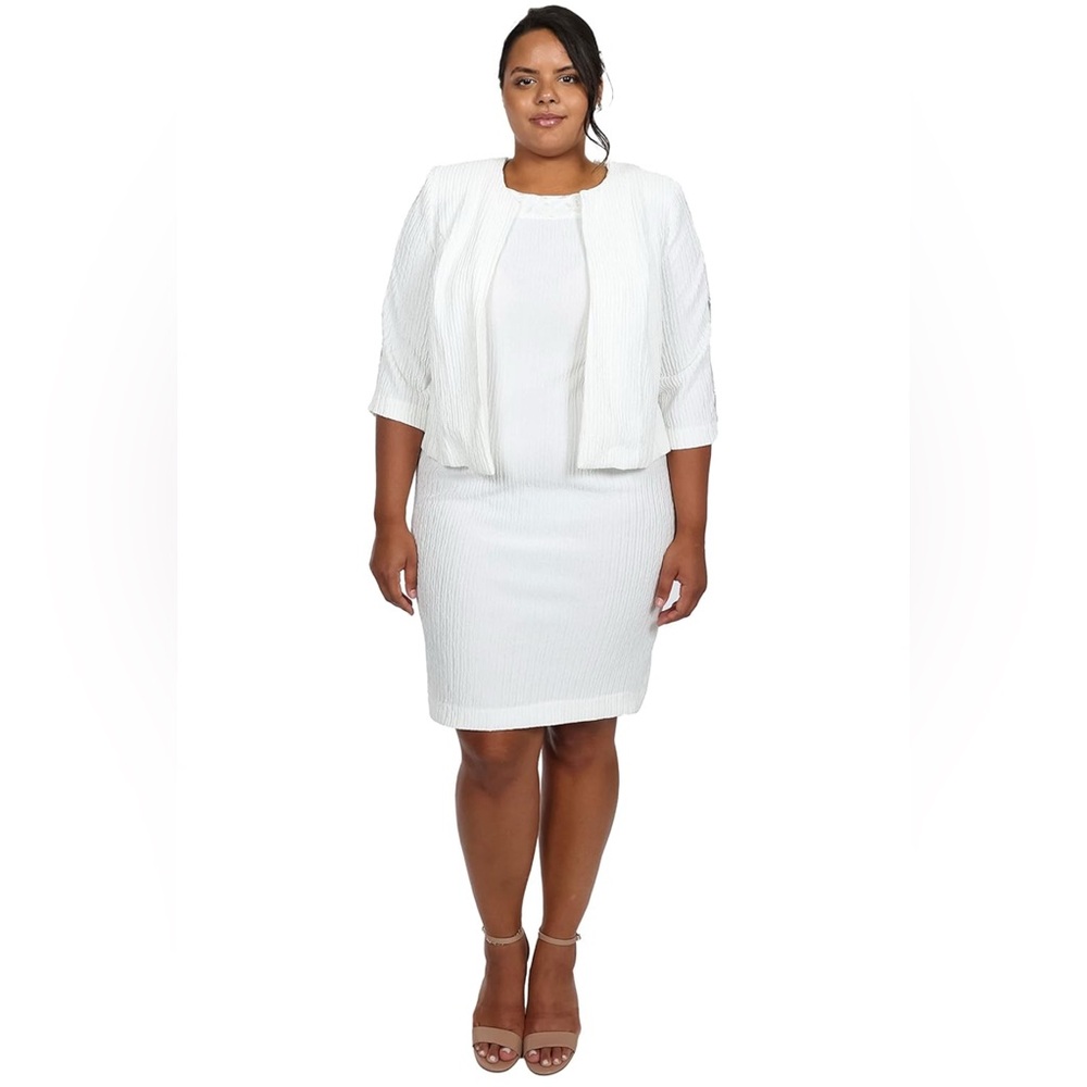 Maya Brooke Embellished Two Piece Jacket Dress